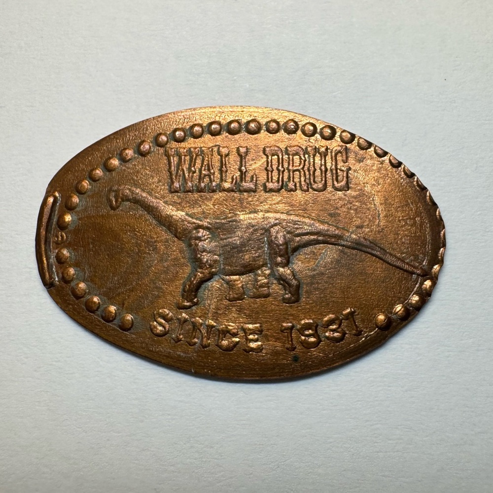 Wall Drug Dinosaur Pressed Souvenir Penny – Since 1931